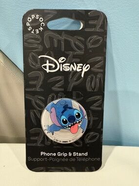 Disney Stitch Phone Grip & Stand in Blue and Pink